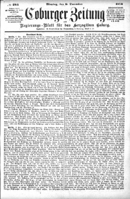 Coburger Zeitung Montag 6. Dezember 1875