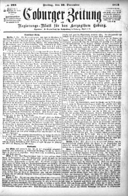 Coburger Zeitung Freitag 10. Dezember 1875