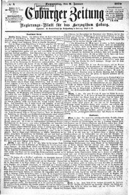 Coburger Zeitung Donnerstag 6. Januar 1876