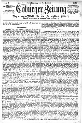 Coburger Zeitung Freitag 7. Januar 1876