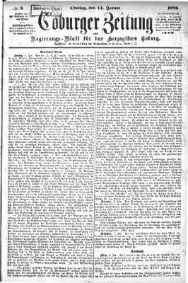 Coburger Zeitung Dienstag 11. Januar 1876