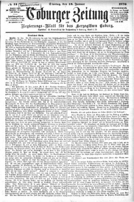 Coburger Zeitung Dienstag 18. Januar 1876