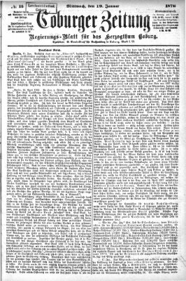 Coburger Zeitung Mittwoch 19. Januar 1876