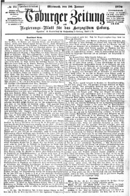 Coburger Zeitung Mittwoch 26. Januar 1876