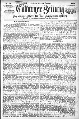 Coburger Zeitung Freitag 28. Januar 1876