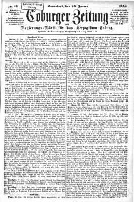 Coburger Zeitung Samstag 29. Januar 1876