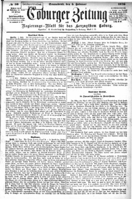 Coburger Zeitung Samstag 5. Februar 1876