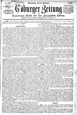 Coburger Zeitung Mittwoch 9. Februar 1876