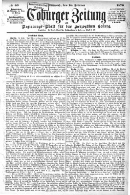 Coburger Zeitung Mittwoch 16. Februar 1876