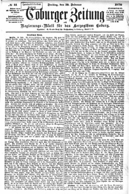 Coburger Zeitung Freitag 18. Februar 1876