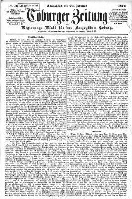 Coburger Zeitung Samstag 26. Februar 1876