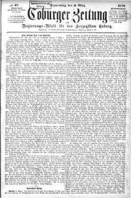 Coburger Zeitung Donnerstag 9. März 1876