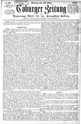 Coburger Zeitung Montag 20. März 1876