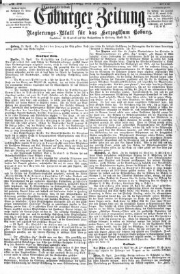 Coburger Zeitung Dienstag 25. April 1876