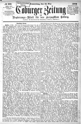 Coburger Zeitung Donnerstag 11. Mai 1876