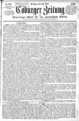 Coburger Zeitung Freitag 12. Mai 1876