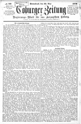 Coburger Zeitung Samstag 13. Mai 1876