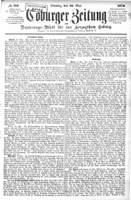 Coburger Zeitung Dienstag 16. Mai 1876