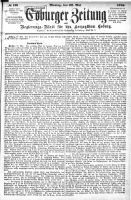 Coburger Zeitung Montag 22. Mai 1876