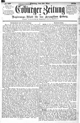 Coburger Zeitung Dienstag 23. Mai 1876