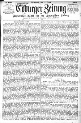 Coburger Zeitung Mittwoch 7. Juni 1876