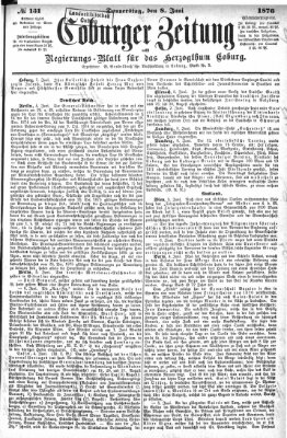 Coburger Zeitung Donnerstag 8. Juni 1876