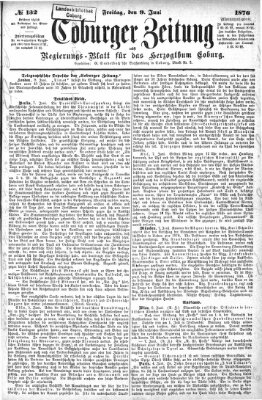 Coburger Zeitung Freitag 9. Juni 1876