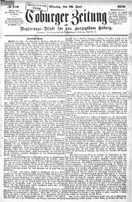 Coburger Zeitung Montag 26. Juni 1876