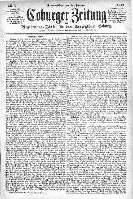 Coburger Zeitung Donnerstag 4. Januar 1877