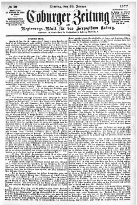 Coburger Zeitung Dienstag 23. Januar 1877