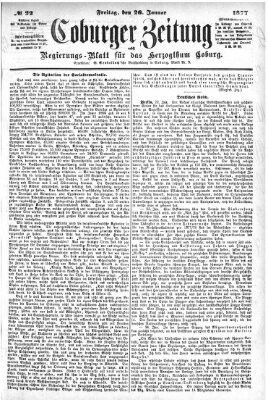 Coburger Zeitung Freitag 26. Januar 1877