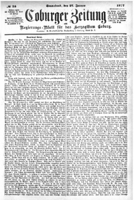Coburger Zeitung Samstag 27. Januar 1877
