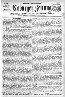 Coburger Zeitung Mittwoch 31. Januar 1877