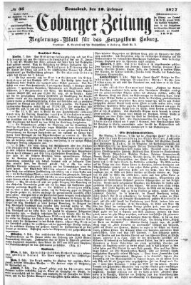 Coburger Zeitung Samstag 10. Februar 1877