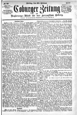 Coburger Zeitung Freitag 23. Februar 1877