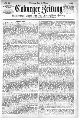 Coburger Zeitung Dienstag 6. März 1877