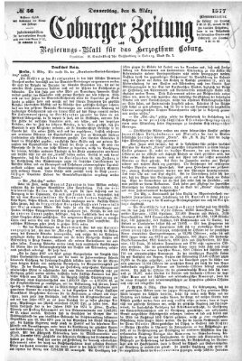 Coburger Zeitung Donnerstag 8. März 1877