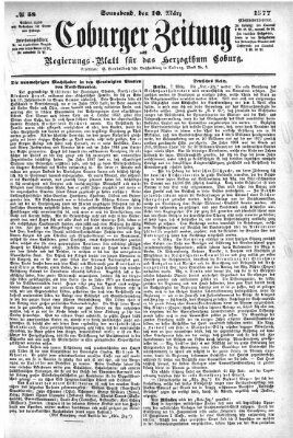 Coburger Zeitung Samstag 10. März 1877