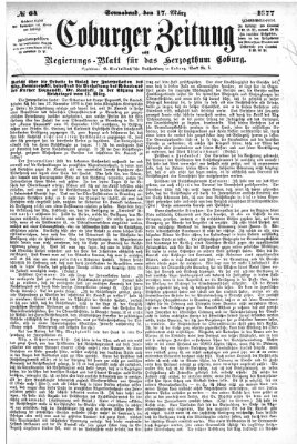 Coburger Zeitung Samstag 17. März 1877