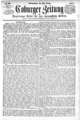 Coburger Zeitung Samstag 24. März 1877