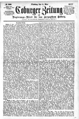 Coburger Zeitung Dienstag 1. Mai 1877