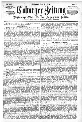 Coburger Zeitung Mittwoch 2. Mai 1877