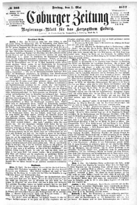 Coburger Zeitung Freitag 4. Mai 1877