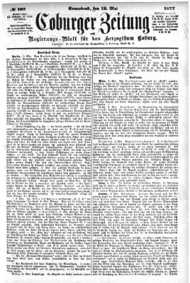 Coburger Zeitung Samstag 12. Mai 1877