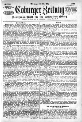 Coburger Zeitung Montag 14. Mai 1877