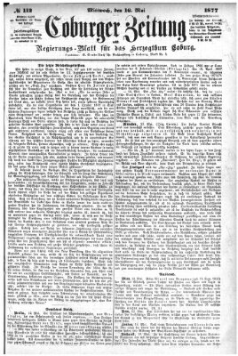 Coburger Zeitung Mittwoch 16. Mai 1877