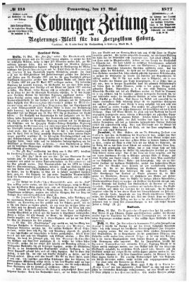 Coburger Zeitung Donnerstag 17. Mai 1877