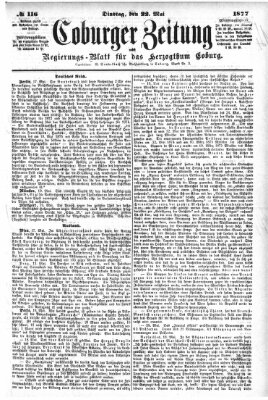 Coburger Zeitung Dienstag 22. Mai 1877