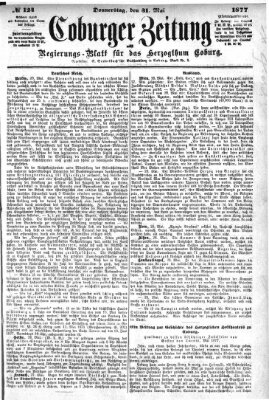 Coburger Zeitung Donnerstag 31. Mai 1877