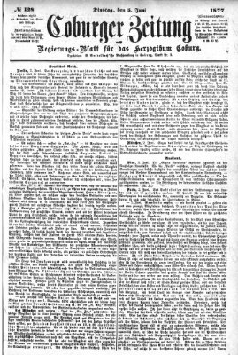 Coburger Zeitung Dienstag 5. Juni 1877